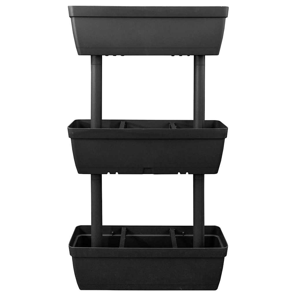 Garden Planter 3 pcs 100 cm Anthracite