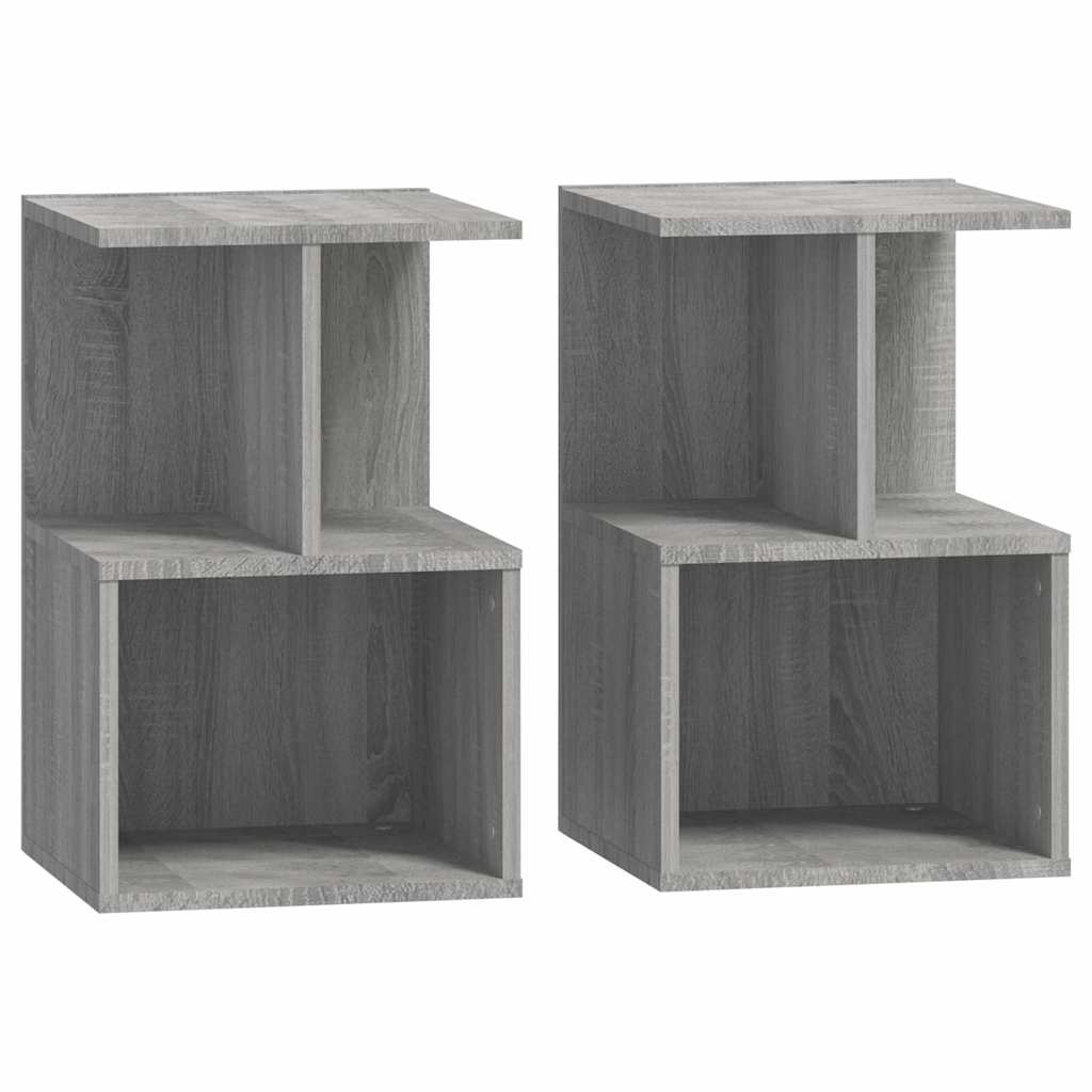 Bedside Cabinets 35x35x55 cm Engineered Wood 2 pcs Grey sonoma