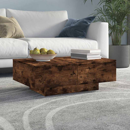 Coffee Table Engineered Wood Width 90 cm Smoked oak 31 cm 60 cm