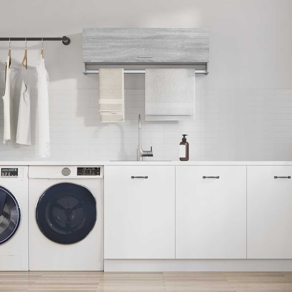 Wardrobe 100x32,5x35 cm Engineered Wood Grey sonoma 100 x 32.5 x 35 cm