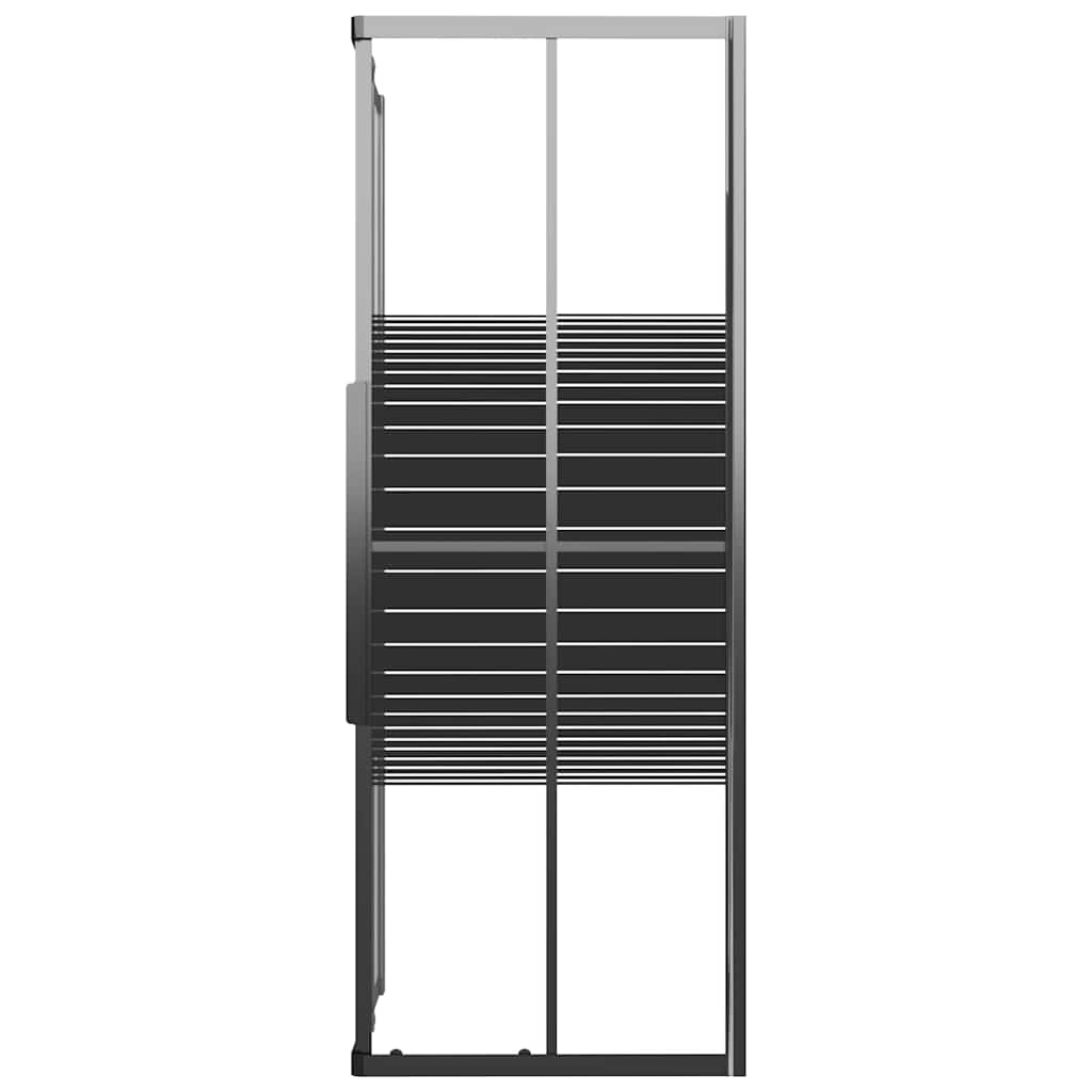 vidaXL Stripe Shower Cabin ESG 90x70x180 cm Black 3
