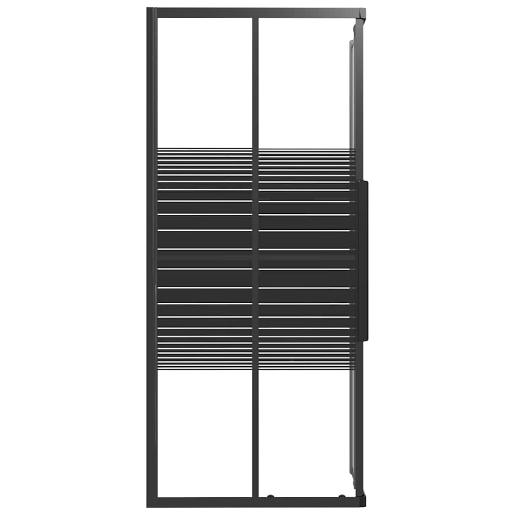 vidaXL Stripe Shower Cabin ESG 90x70x180 cm Black 4