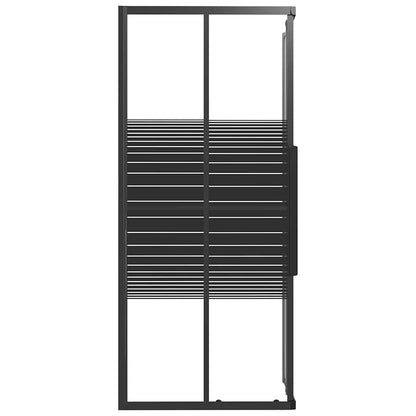 vidaXL Stripe Shower Cabin ESG 90x70x180 cm Black 4