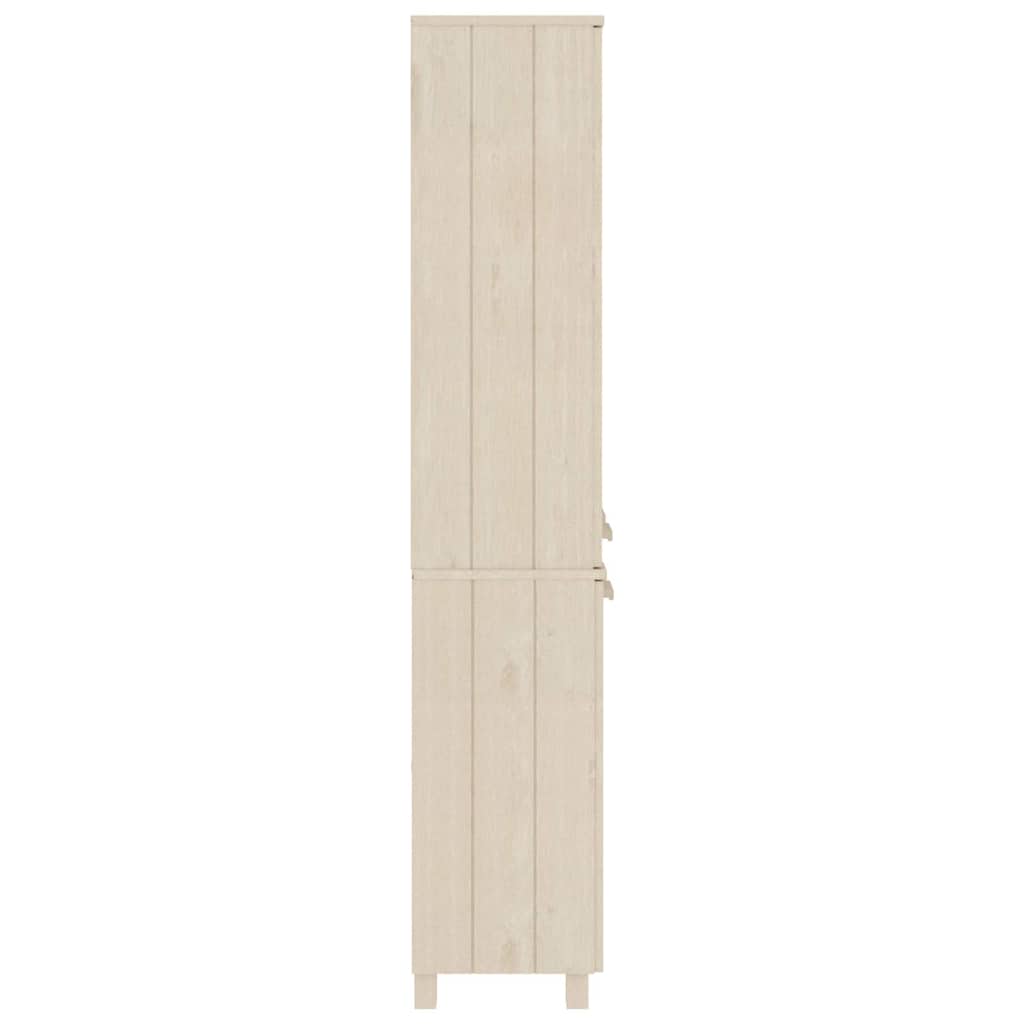 vidaXL Highboard | Set of 2 | Honey brown | Solid pinewood, MDF, glass | Large 4
