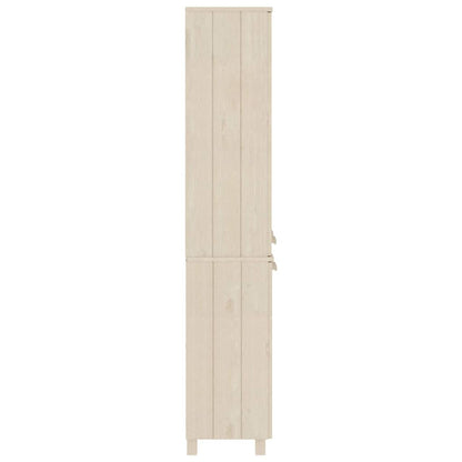vidaXL Highboard | Set of 2 | Honey brown | Solid pinewood, MDF, glass | Large 4