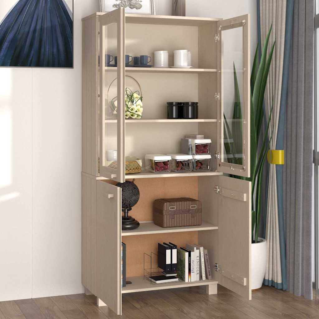 Highboard "HAMAR" Solid Wood Pine Honey brown