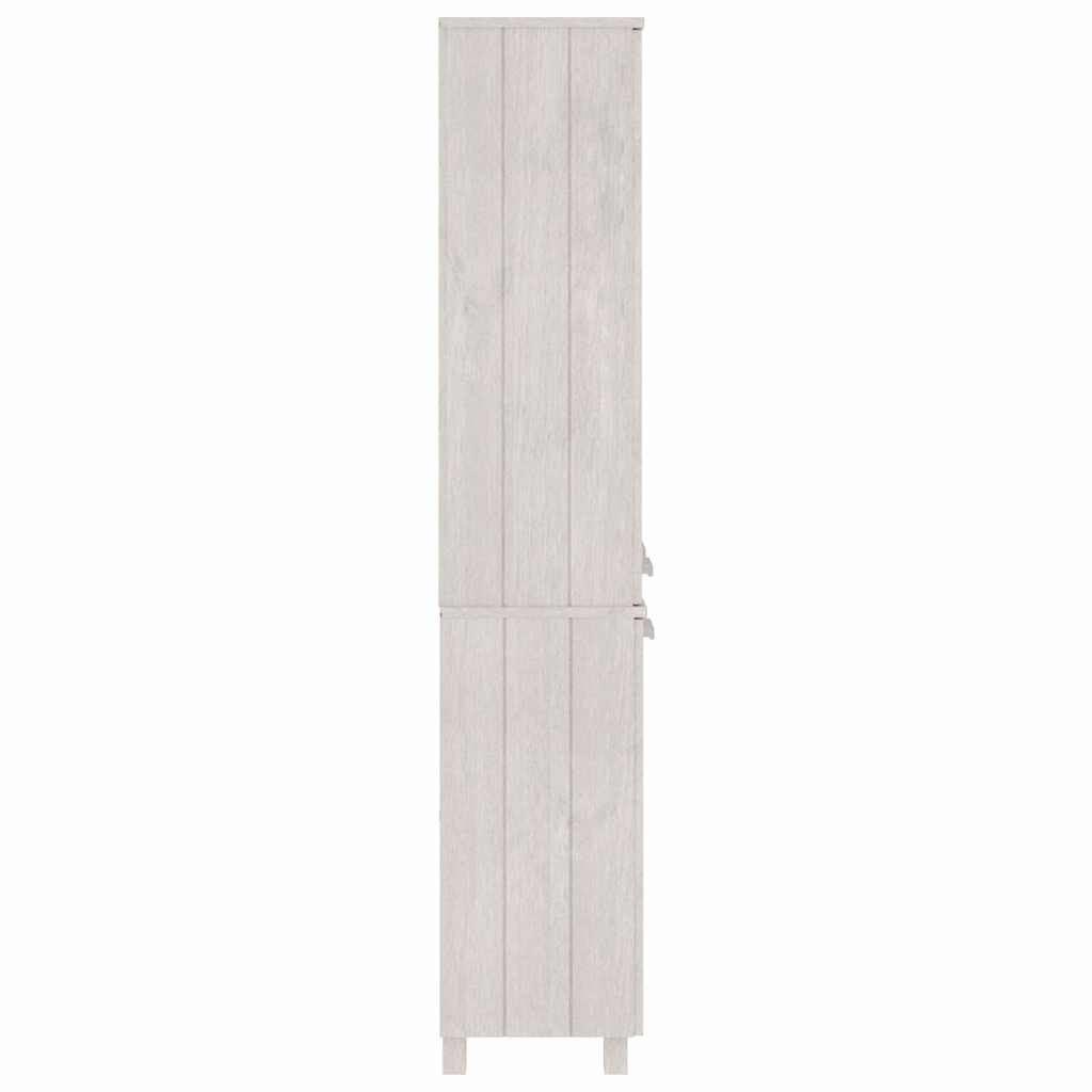 vidaXL Highboard |  Set of 2 | White | Solid pine wood, MDF, glass | Large 4