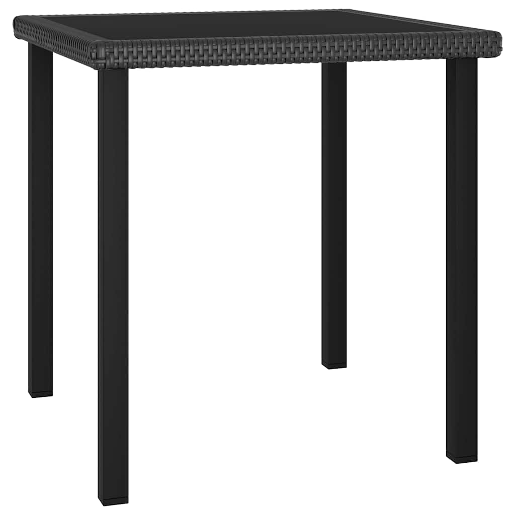 vidaXL 5 Piece Outdoor Dining Set with Cushions Poly Rattan Black 3