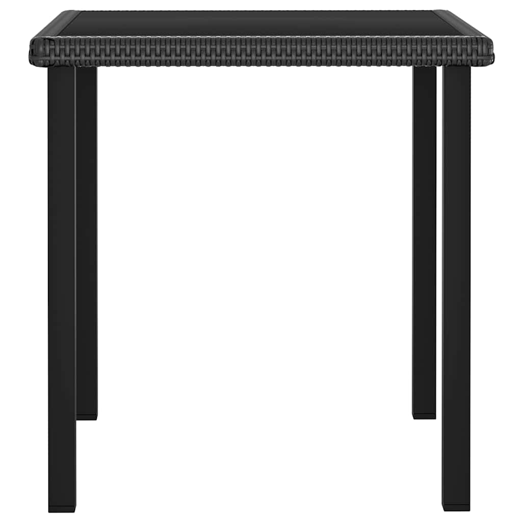 vidaXL 5 Piece Outdoor Dining Set with Cushions Poly Rattan Black 4