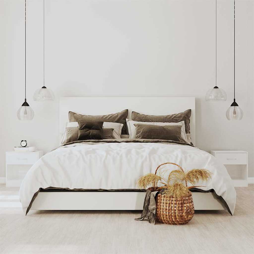 Bedside Cabinets 2 pcs with Drawer High gloss white