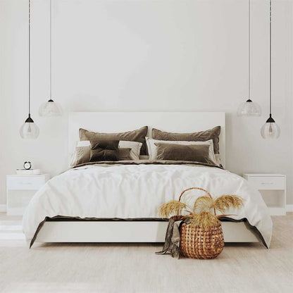 Bedside Cabinets 2 pcs with Drawer High gloss white