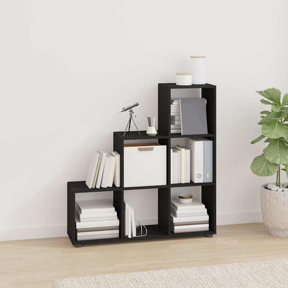 Staircase Bookcase 107 cm Engineered Wood Black