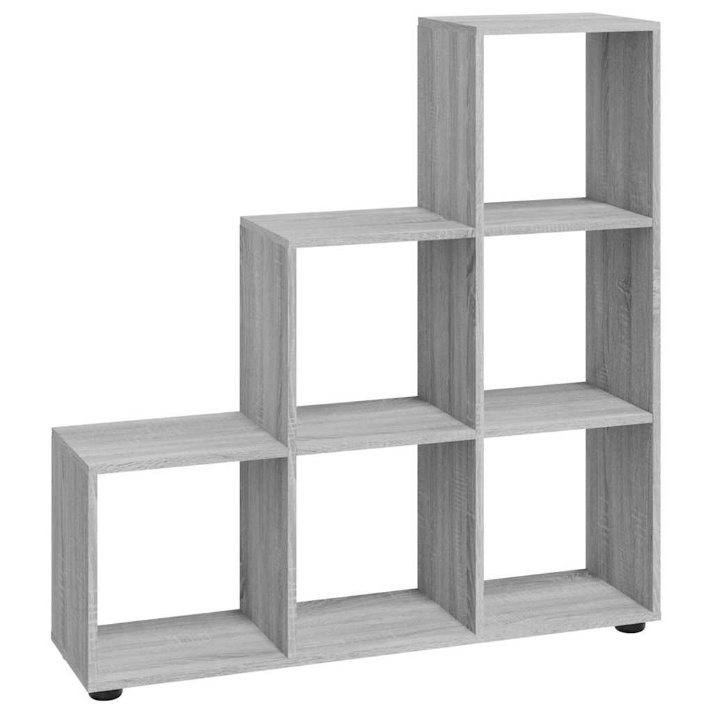 Staircase Bookcase 107 cm Engineered Wood Grey sonoma