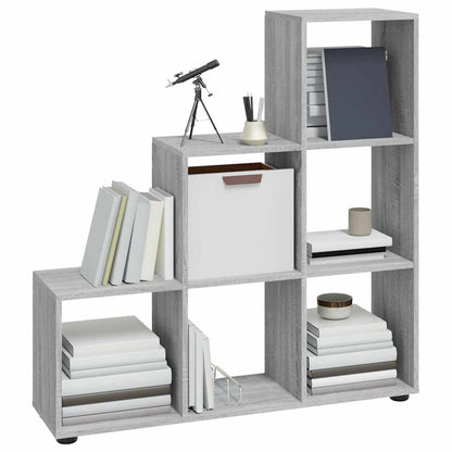 Staircase Bookcase 107 cm Engineered Wood Grey sonoma