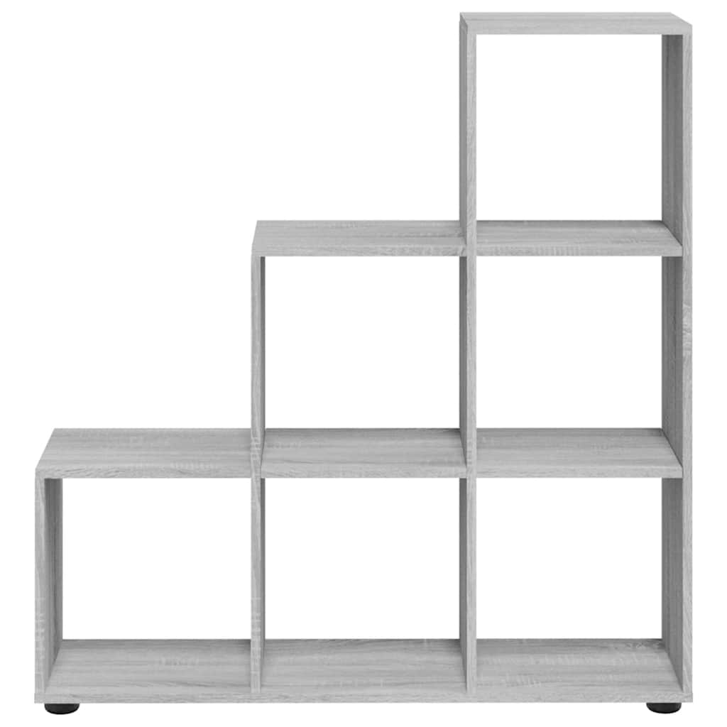 Staircase Bookcase 107 cm Engineered Wood Grey sonoma