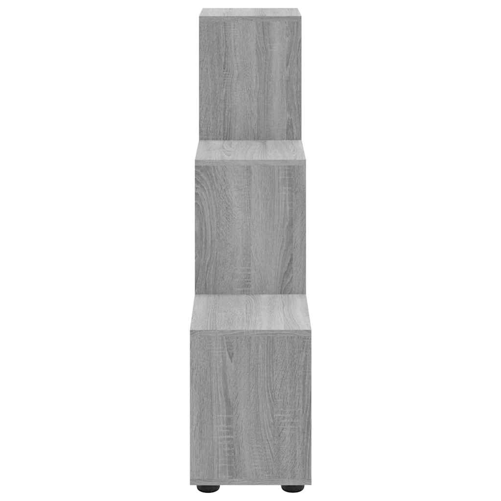 Staircase Bookcase 107 cm Engineered Wood Grey sonoma