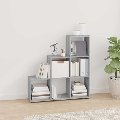 Staircase Bookcase 107 cm Engineered Wood Grey sonoma