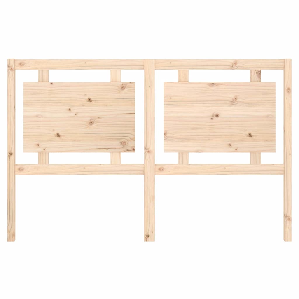 Bed Headboard 95.5x4x100 cm Solid Pine Wood Natural 155.5 cm