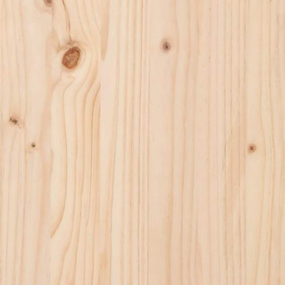 Bed Headboard 95.5x4x100 cm Solid Pine Wood Natural 155.5 cm