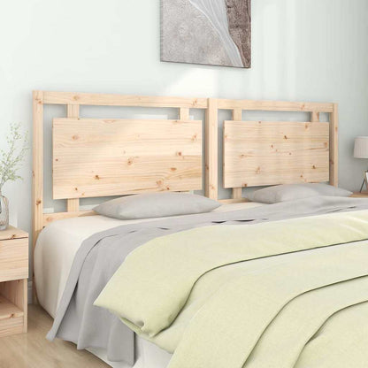 Bed Headboard 95.5x4x100 cm Solid Pine Wood Natural 205.5 cm