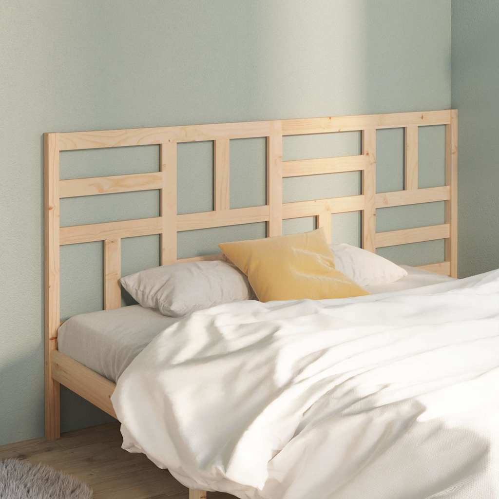 Bed Headboard 81x4x104 cm Solid Wood Pine Natural 186 x 104 cm