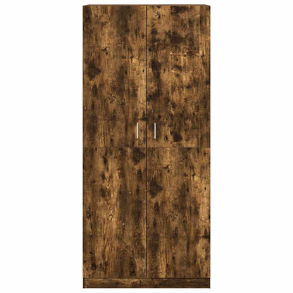 vidaXL Wardrobe Smoked Oak 90x50x200 cm Engineered Wood 5