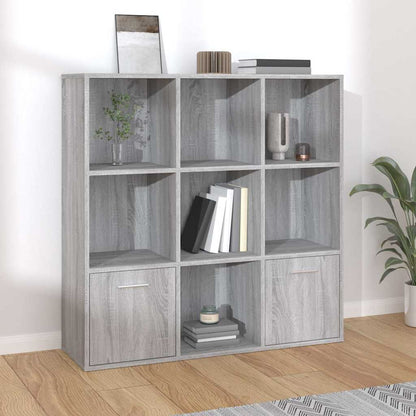 Book Cabinet 98x30x98 cm Engineered Wood Grey sonoma