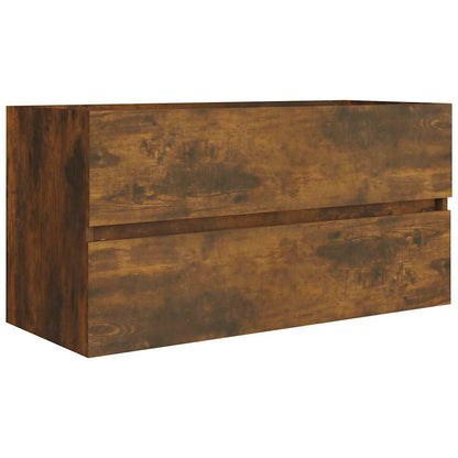 Sink Cabinet 90x38.5x45 cm Engineered Wood Smoked oak