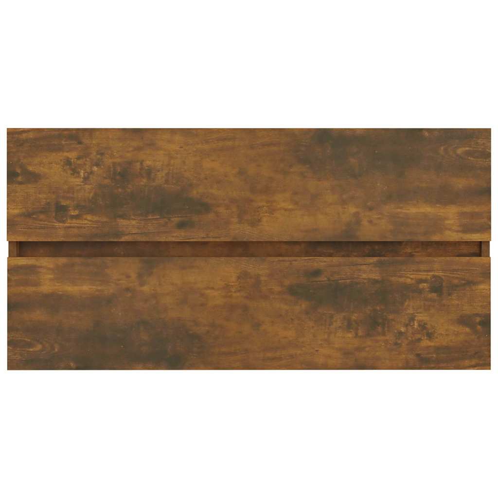 Sink Cabinet 90x38.5x45 cm Engineered Wood Smoked oak
