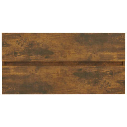 Sink Cabinet 90x38.5x45 cm Engineered Wood Smoked oak