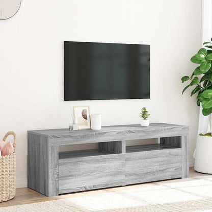 TV Cabinet with LED Lights 120x35x40 cm Grey sonoma