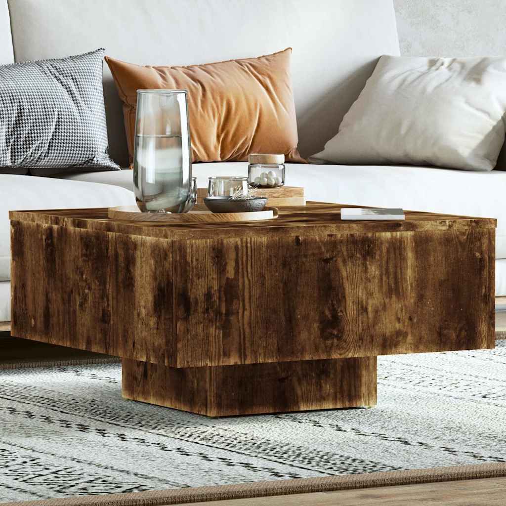 Coffee Table 60x60x31,5 cm Engineered Wood Smoked oak