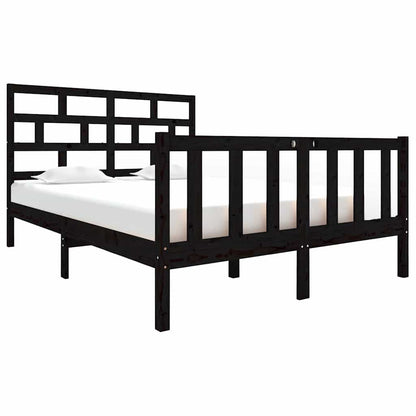 Bed Frame without Mattress Solid Wood Length 190 cm 135 cm