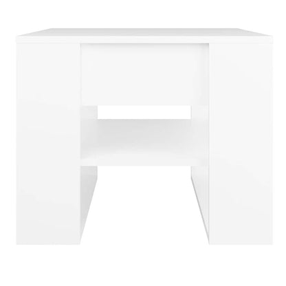 Coffee Table 55,5x55x45 cm Engineered Wood White