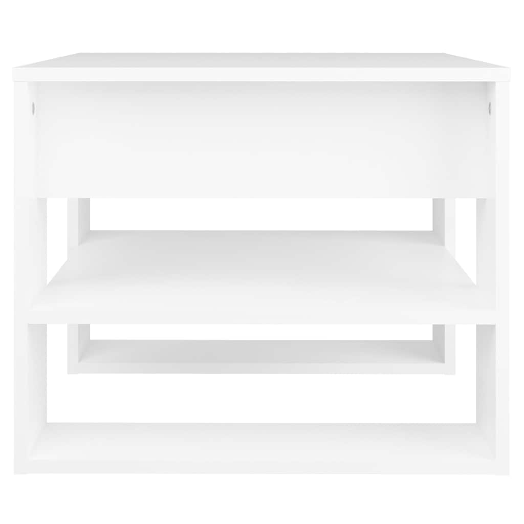 Coffee Table 55,5x55x45 cm Engineered Wood White