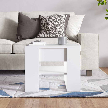Coffee Table 55,5x55x45 cm Engineered Wood White