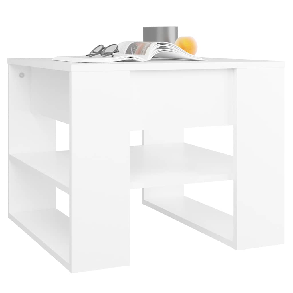 Coffee Table 55,5x55x45 cm Engineered Wood White