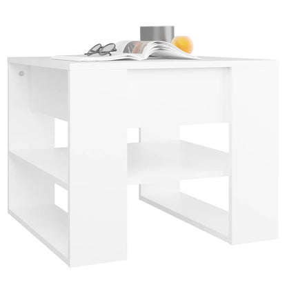 Coffee Table 55,5x55x45 cm Engineered Wood White