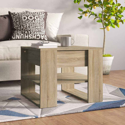 Coffee Table 55,5x55x45 cm Engineered Wood Sonoma oak