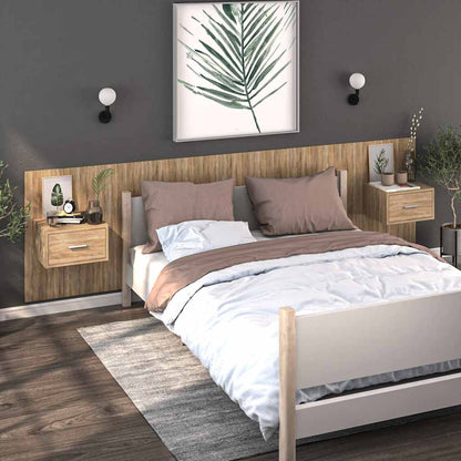 Wall-mounted Bedside Cabinets Sonoma oak