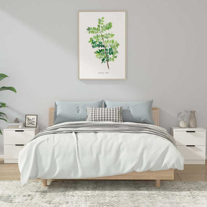 Bedside Cabinets Engineered Wood White