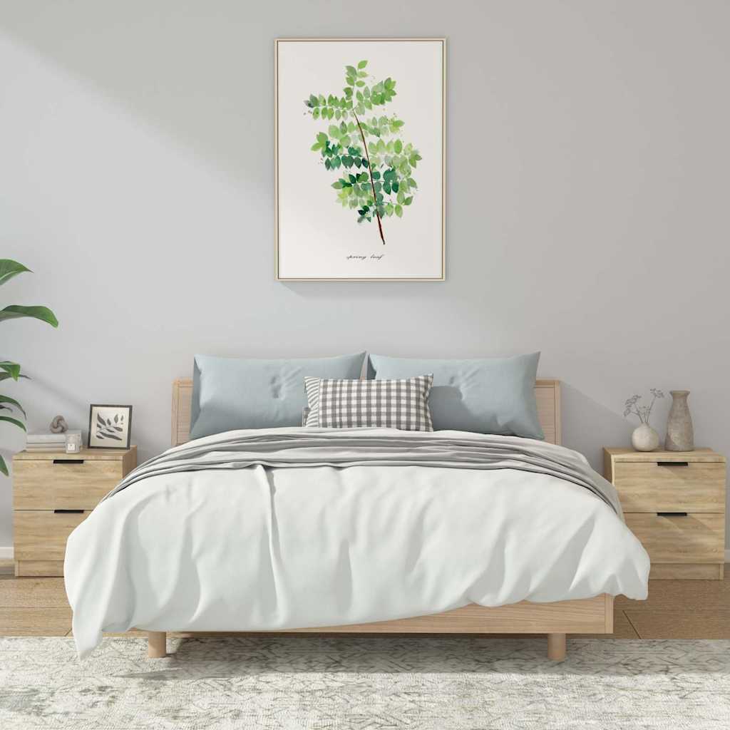 Bedside Cabinets Engineered Wood Sonoma oak