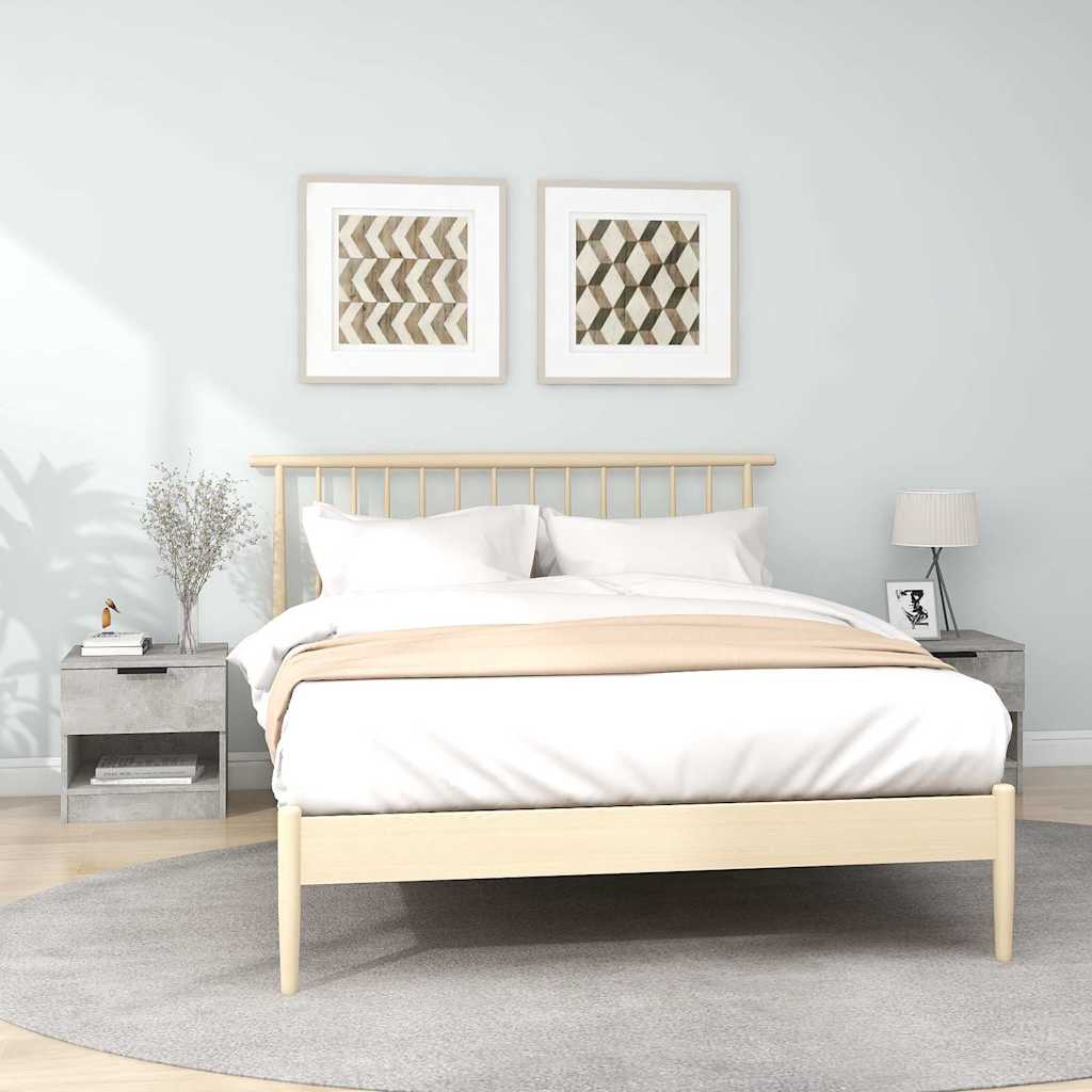 Bedside Cabinets Engineered Wood Concrete grey