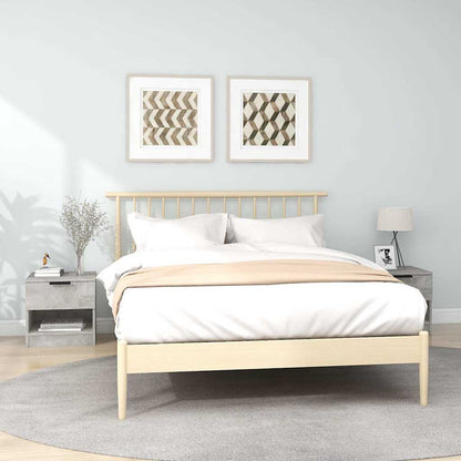 Bedside Cabinets Engineered Wood Concrete grey