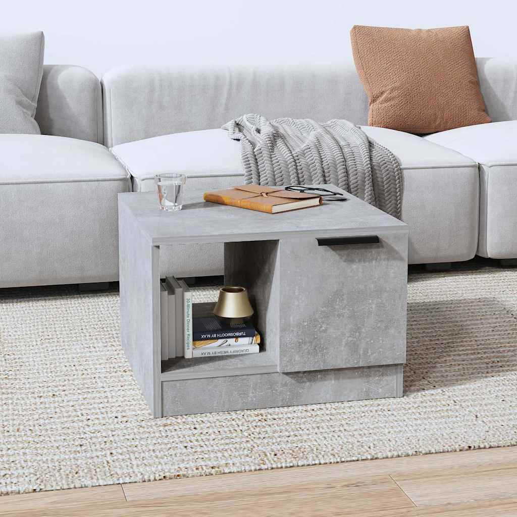 Coffee Table 50x50x36 cm Engineered Wood Concrete grey
