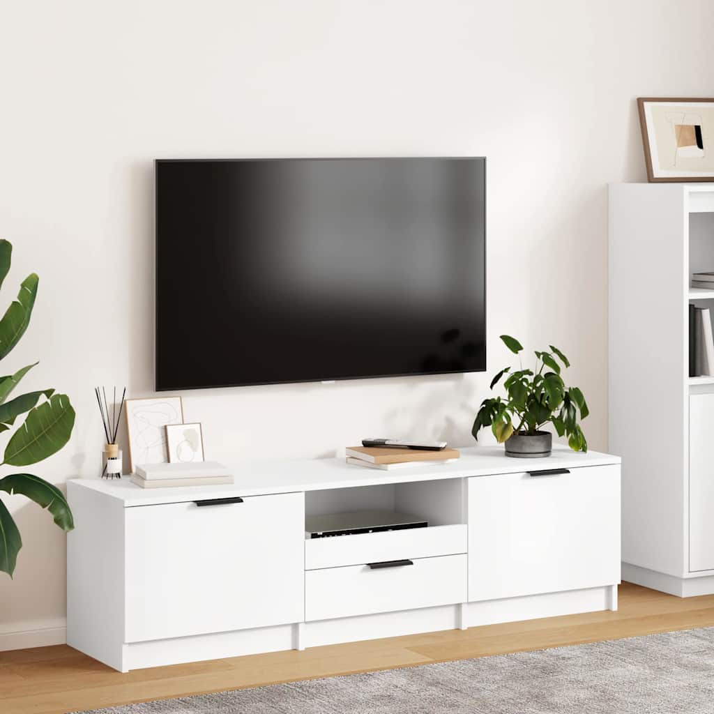 TV Cabinet 140x35x40 cm Engineered Wood White