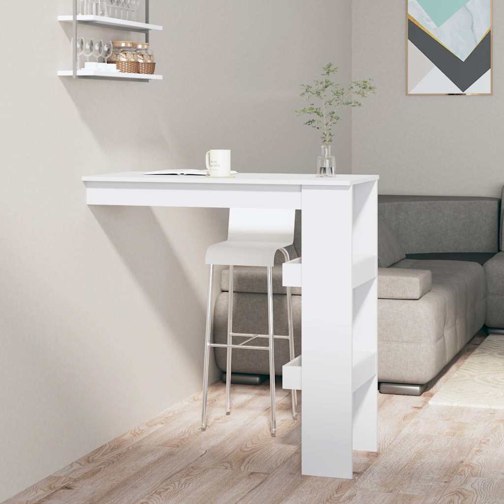 Wall Bar Table 102x45x103,5 cm Engineered Wood White