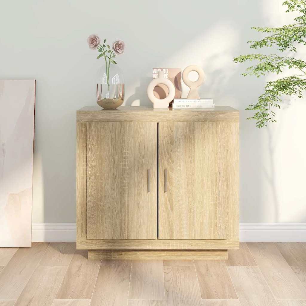Sideboard 80x40x75 cm Engineered Wood Sonoma oak