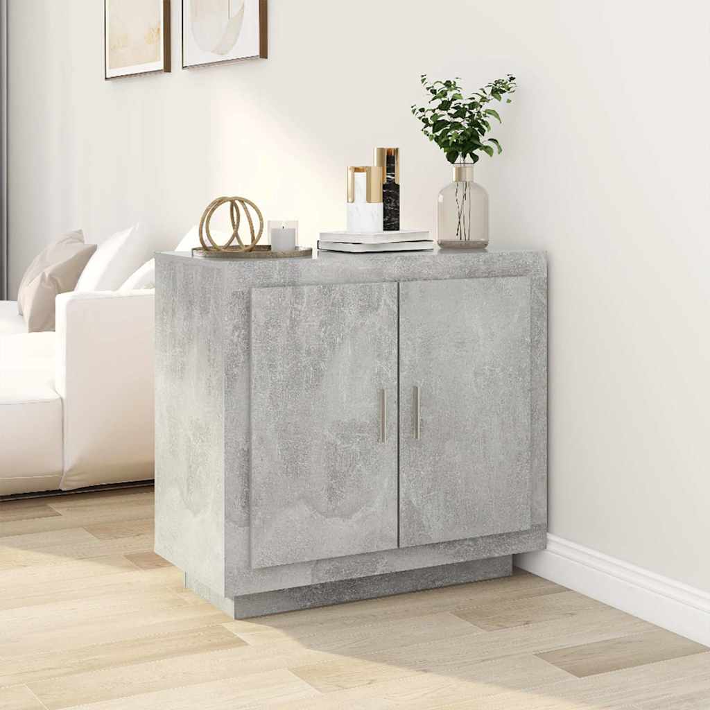 Sideboard 80x40x75 cm Engineered Wood Concrete grey