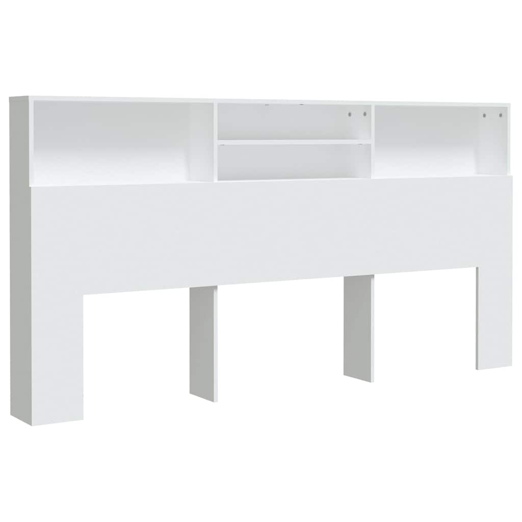 Headboard Cabinet 200x19x103.5 cm White